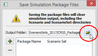 Specify the Simulation Package Output Folder