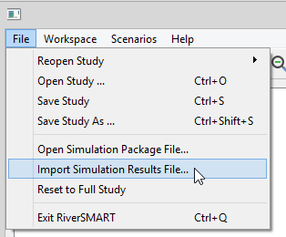 Select Import Simulation Results File