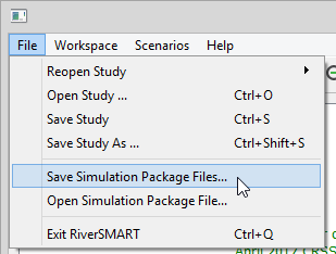 Select Save Simulation Package Files
