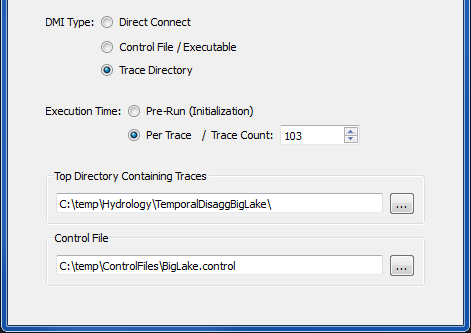 Trace Based Input Dmi Interface